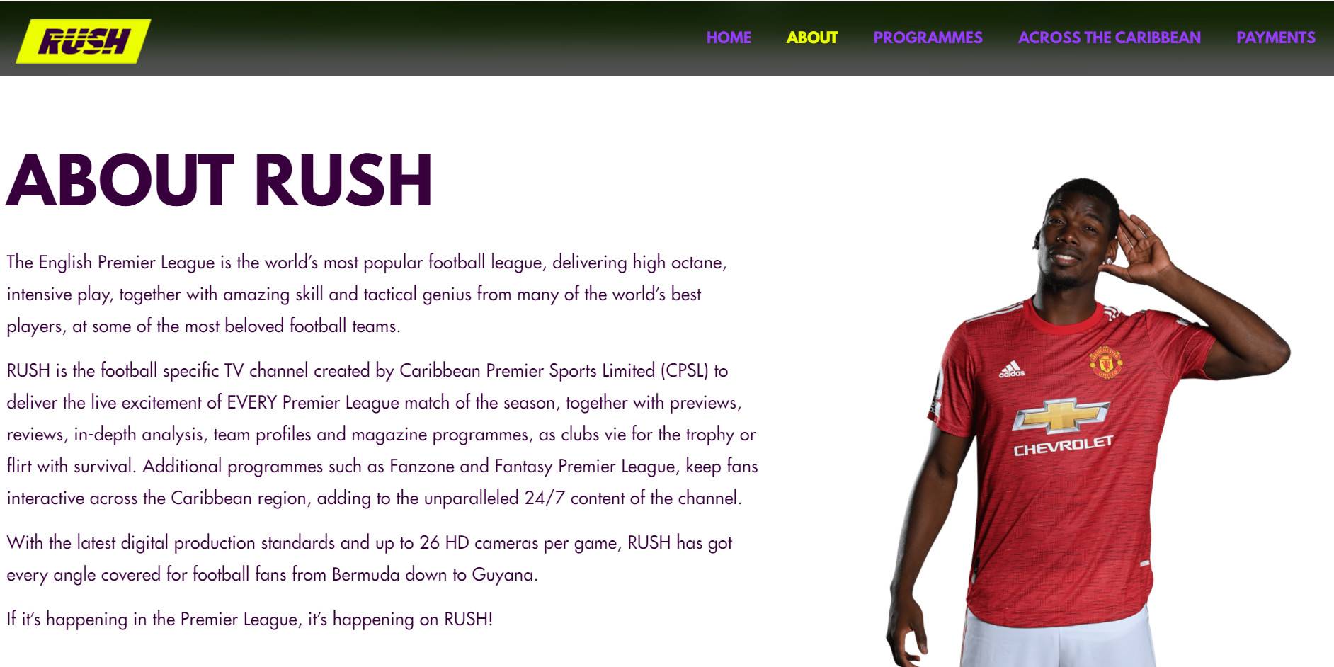RUSH Programmes About page