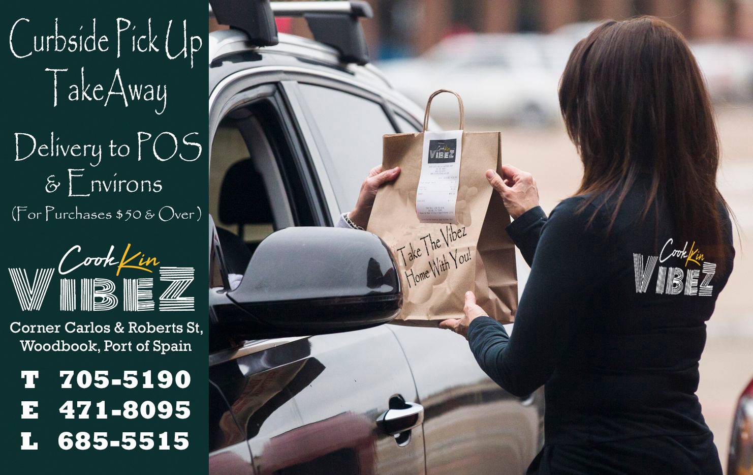 Cookin Vibez curbside pickup campaign